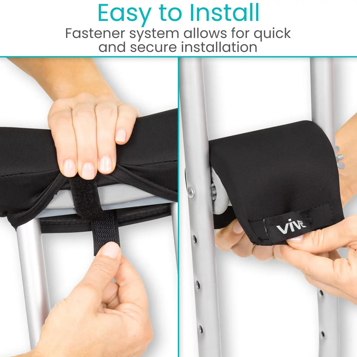 Vive Crutch Pads & Hand Grips - Comfortable, Breathable | High-Density Foam & Moisture-Wicking - view 5