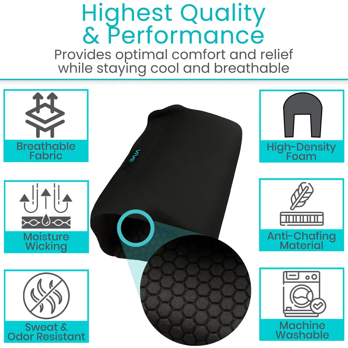 Vive Crutch Pads & Hand Grips - Comfortable, Breathable | High-Density Foam & Moisture-Wicking - view 6