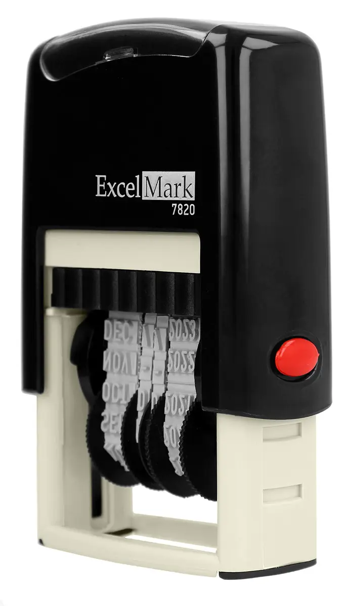 ExcelMark 7820 Self-Inking Rubber Date Stamp 3/16"x 1" | 10 Years of Dates, Rapid Impressions - view 7