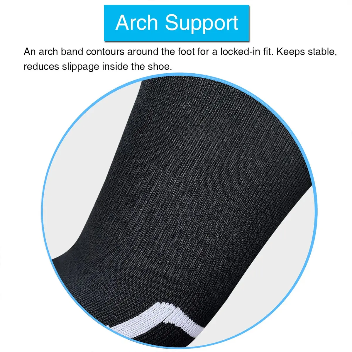 APTYID Men's Moisture Wicking Cushioned Crew Work Boot Socks Size 9-12 | Impact-Absorbing, Odor-Resistant, Durable (en_US) - view 6