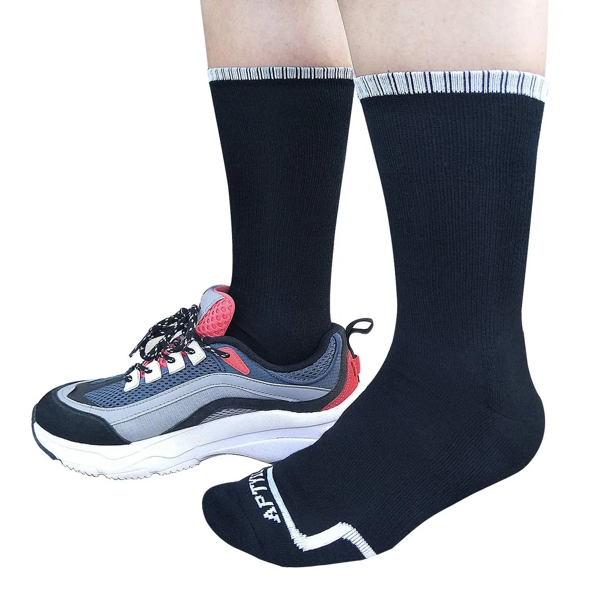 APTYID Men's Moisture Wicking Cushioned Crew Work Boot Socks Size 9-12 | Impact-Absorbing, Odor-Resistant, Durable (en_US) - view 7