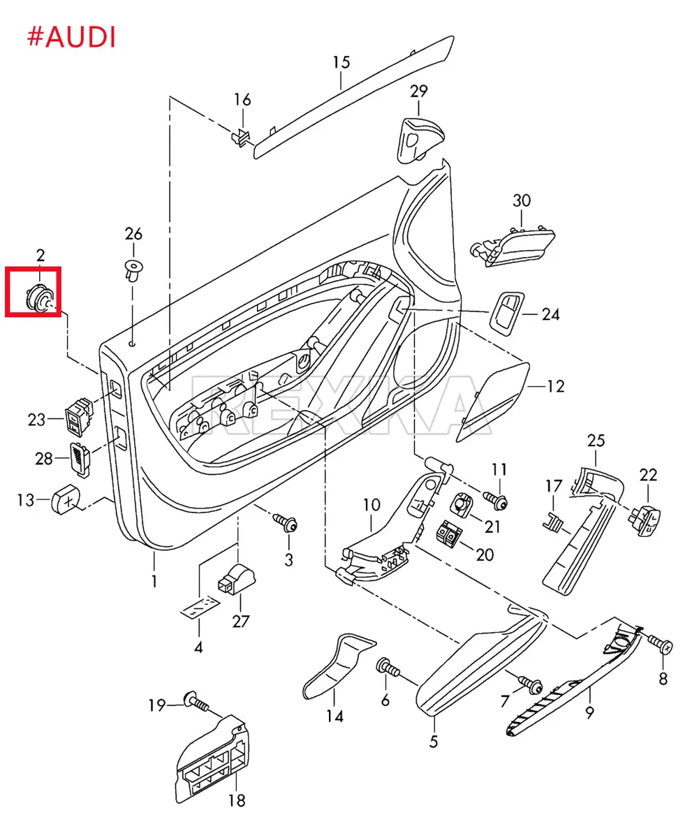Rexka 20pcs Door Trim Panel Retainer Clip 7L6-868-243 | Compatible with Audi VW - view 5