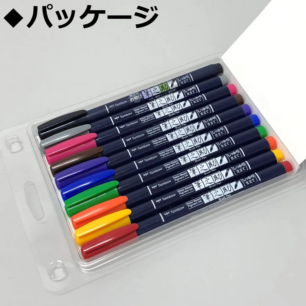 Tombow Fudenosuke Brush Pen - Hard - 10 Colors Set (WS-BH10C) | Water-Resistant, Precise Brush Tip for Calligraphy & Art - view 6
