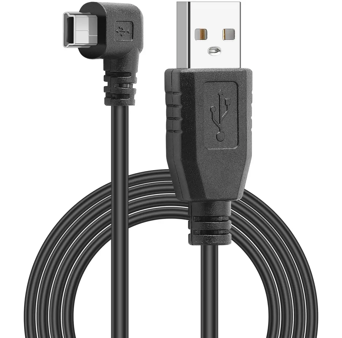 PASOW Mini USB Power Cable 90 Degree Left Angle 3.5m (11.5FT) | Dash Cam Power Supply Cord - main product image