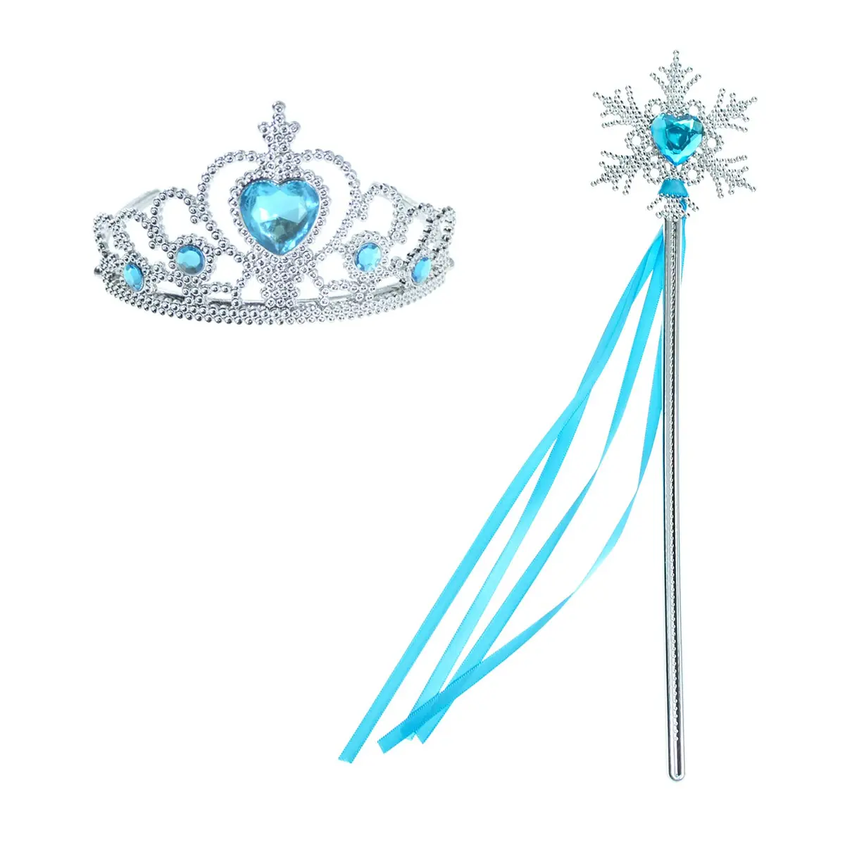 Party Chili Princess Costume for Girls Dress Up with Accessories 4-5 Years Sky Blue | Non-Itchy Fabric, Perfect for Parties & Holidays - view 2