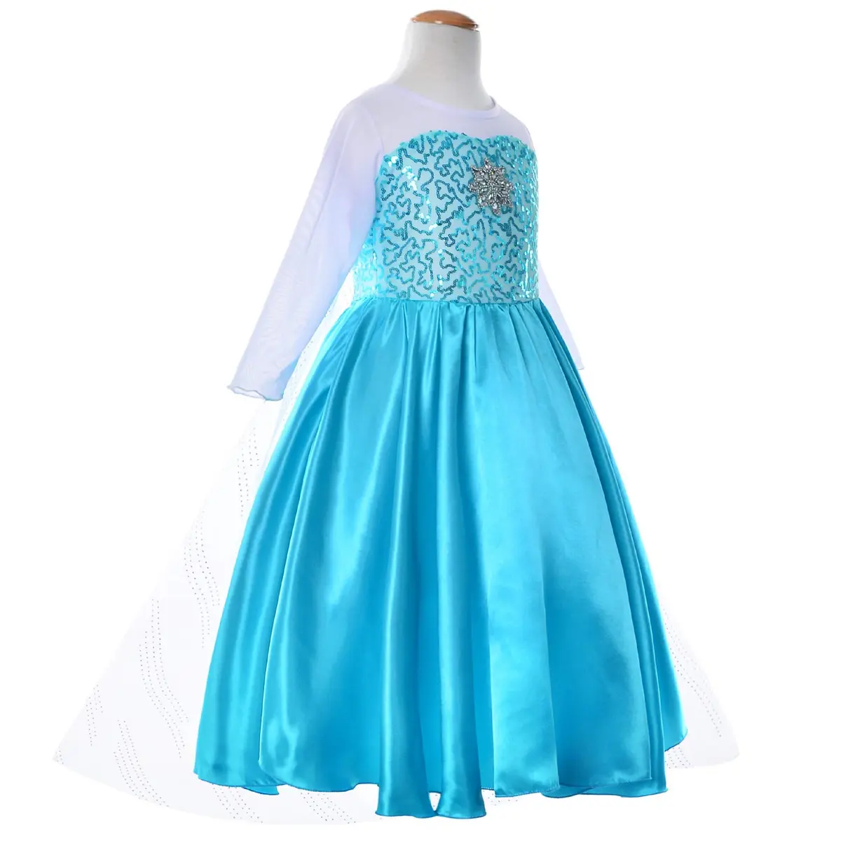 Party Chili Princess Costume for Girls Dress Up with Accessories 4-5 Years Sky Blue | Non-Itchy Fabric, Perfect for Parties & Holidays - view 4