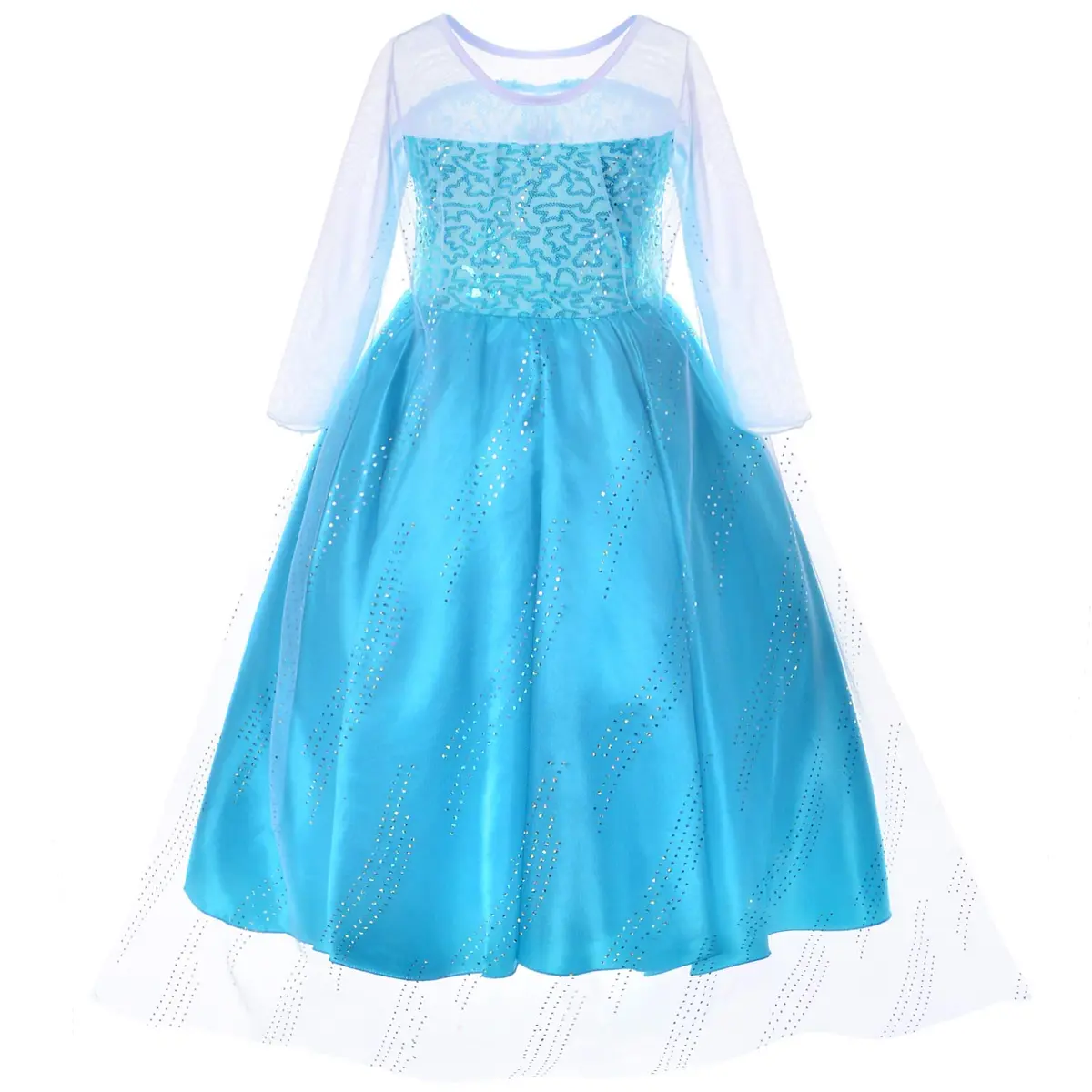 Party Chili Princess Costume for Girls 8-9 Years Sky Blue | Dress Up with Accessories - view 5
