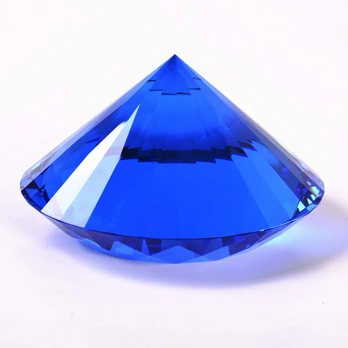 Yarrkc Blue Crystal Glass Diamond Shaped Decoration 60mm | Elegant Paperweight for Gifts & Decor - view 6