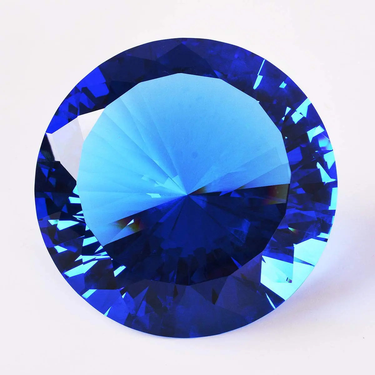 Yarrkc Blue Crystal Glass Diamond Shaped Decoration 60mm | Elegant Paperweight for Gifts & Decor - view 4