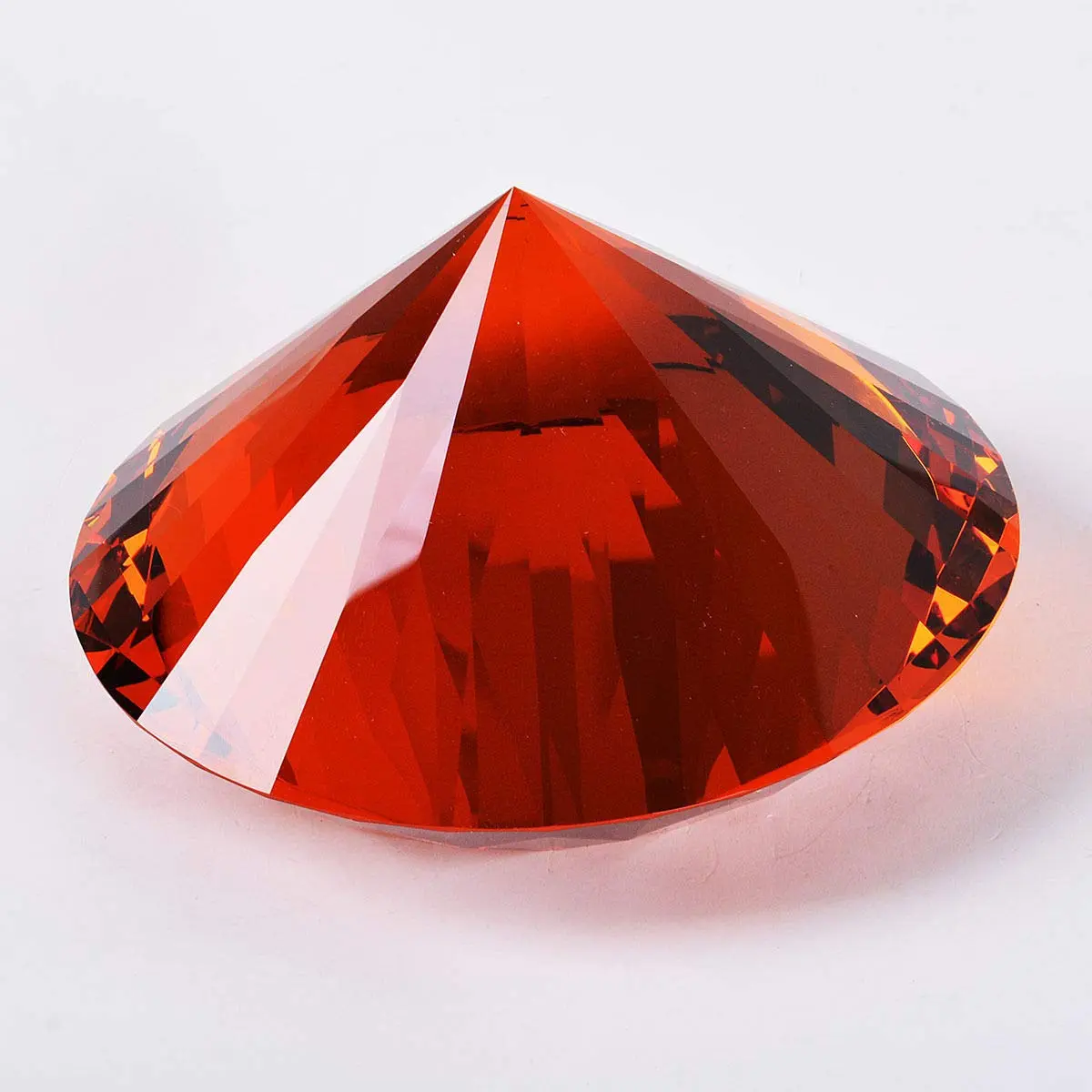 Yarrkc Amber Crystal Glass Diamond Paperweight 60mm (2.36") | Elegant Home & Office Decor - view 5