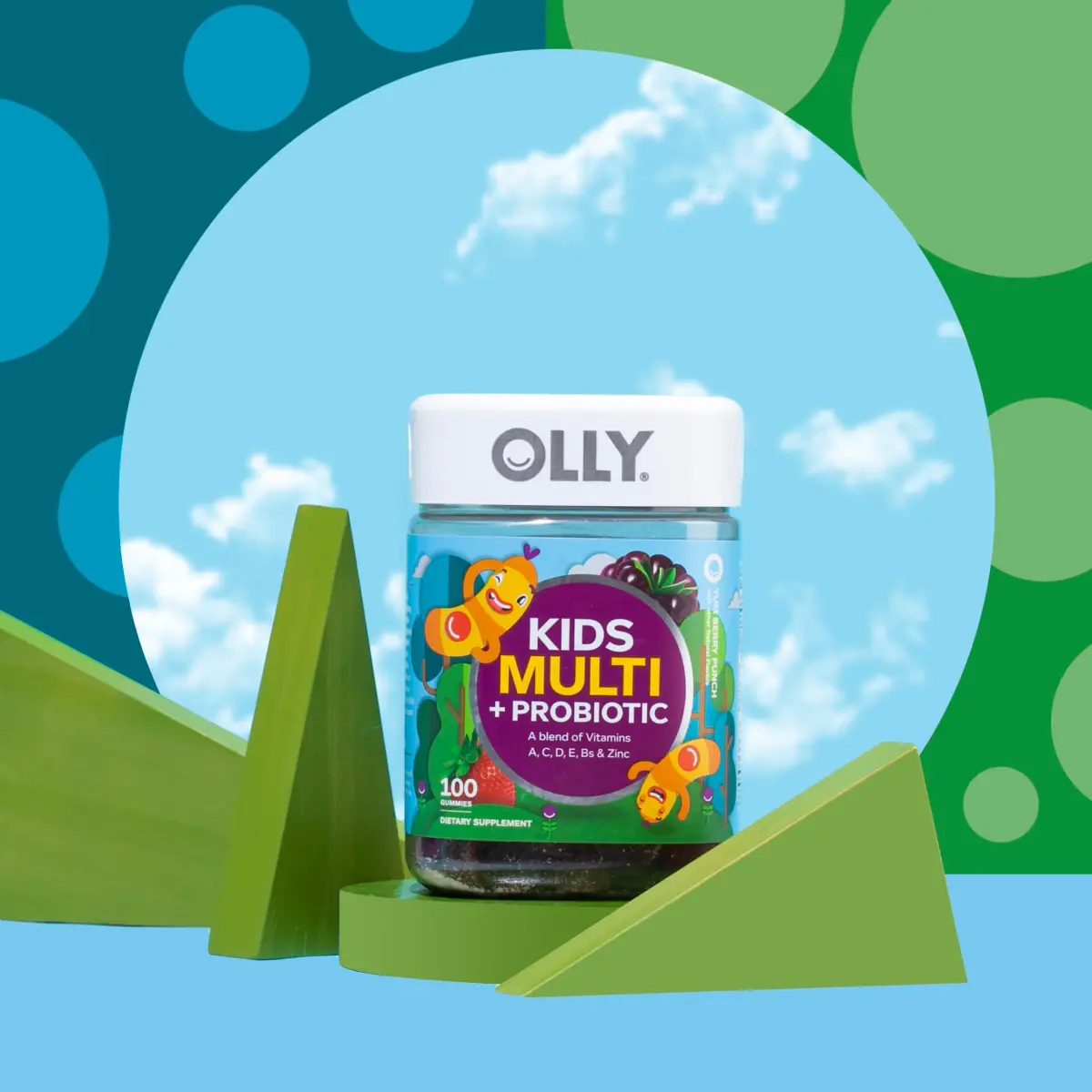 OLLY Kids Multivitamin & Probiotic Gummy, Berry Flavored 100 Count | Digestive Support with Vitamins A, C, D, E, B, Zinc - view 4