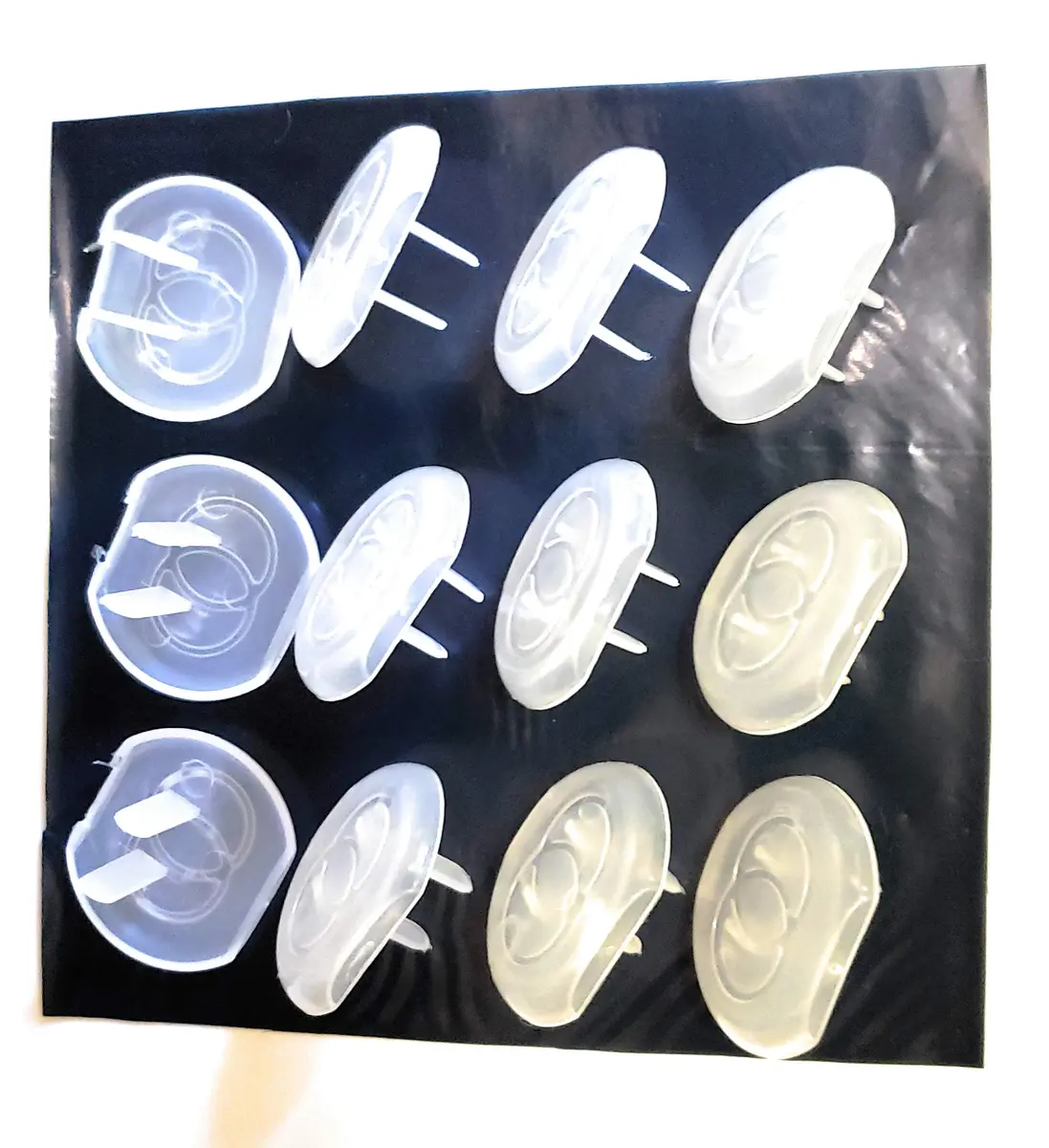 Angel of Mine Outlet Plugs 12 Pack | Clear Plastic Safety Covers - main product image