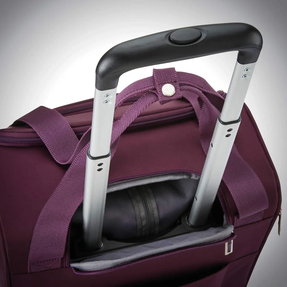 Samsonite Underseat Carry-On Spinner With USB Port, Purple, 36.2cm (14.25in) x 24.2cm (9.5in) x 43.2cm (17in) | Carry-On Luggage with USB Charging - view 8