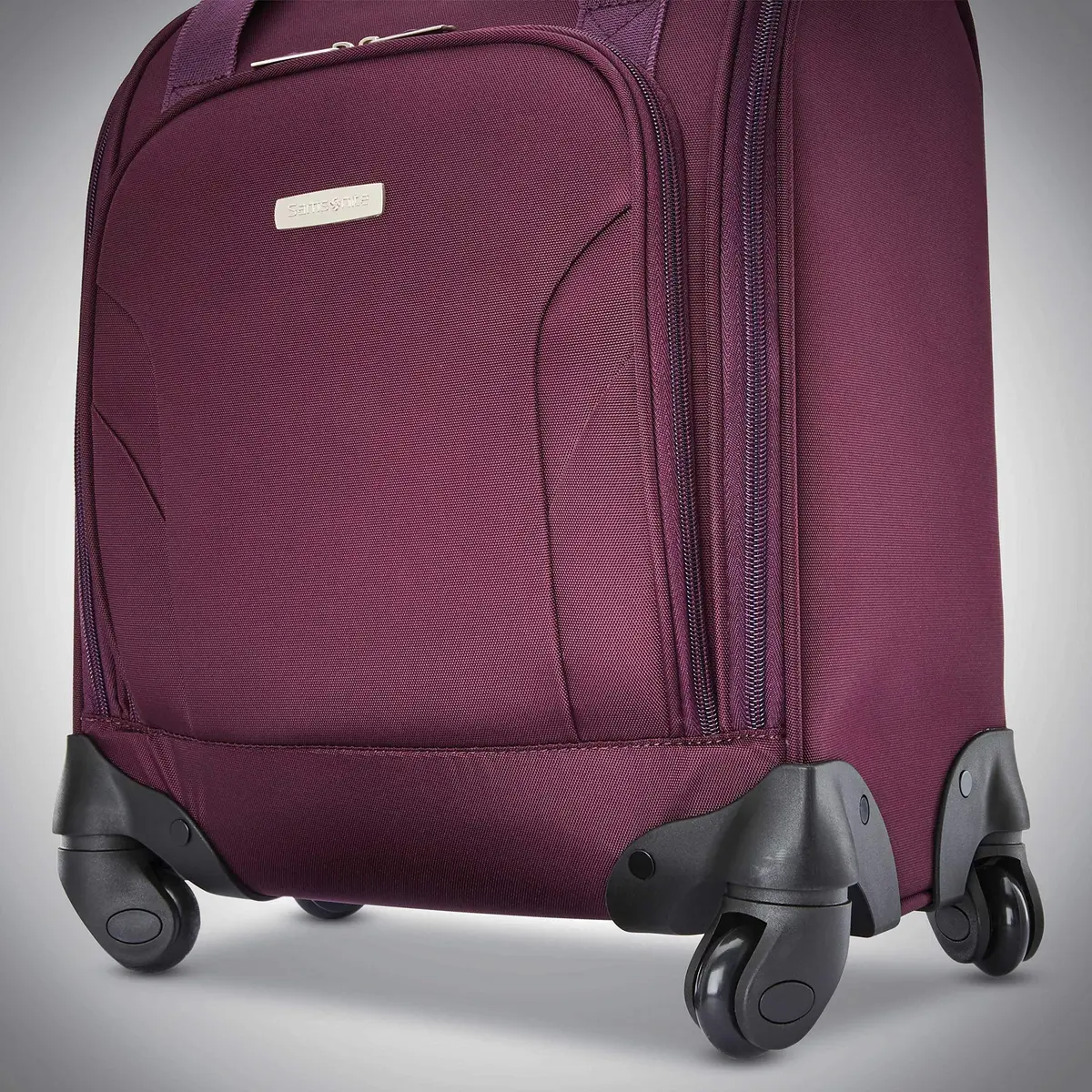 Samsonite Underseat Carry-On Spinner With USB Port, Purple, 36.2cm (14.25in) x 24.2cm (9.5in) x 43.2cm (17in) | Carry-On Luggage with USB Charging - view 9