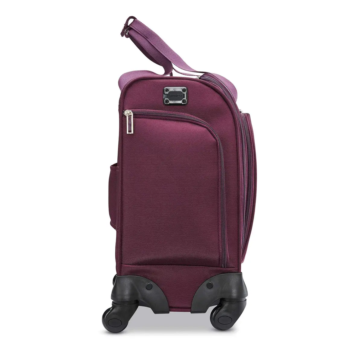 Samsonite Underseat Carry-On Spinner With USB Port, Purple, 36.2cm (14.25in) x 24.2cm (9.5in) x 43.2cm (17in) | Carry-On Luggage with USB Charging - view 3