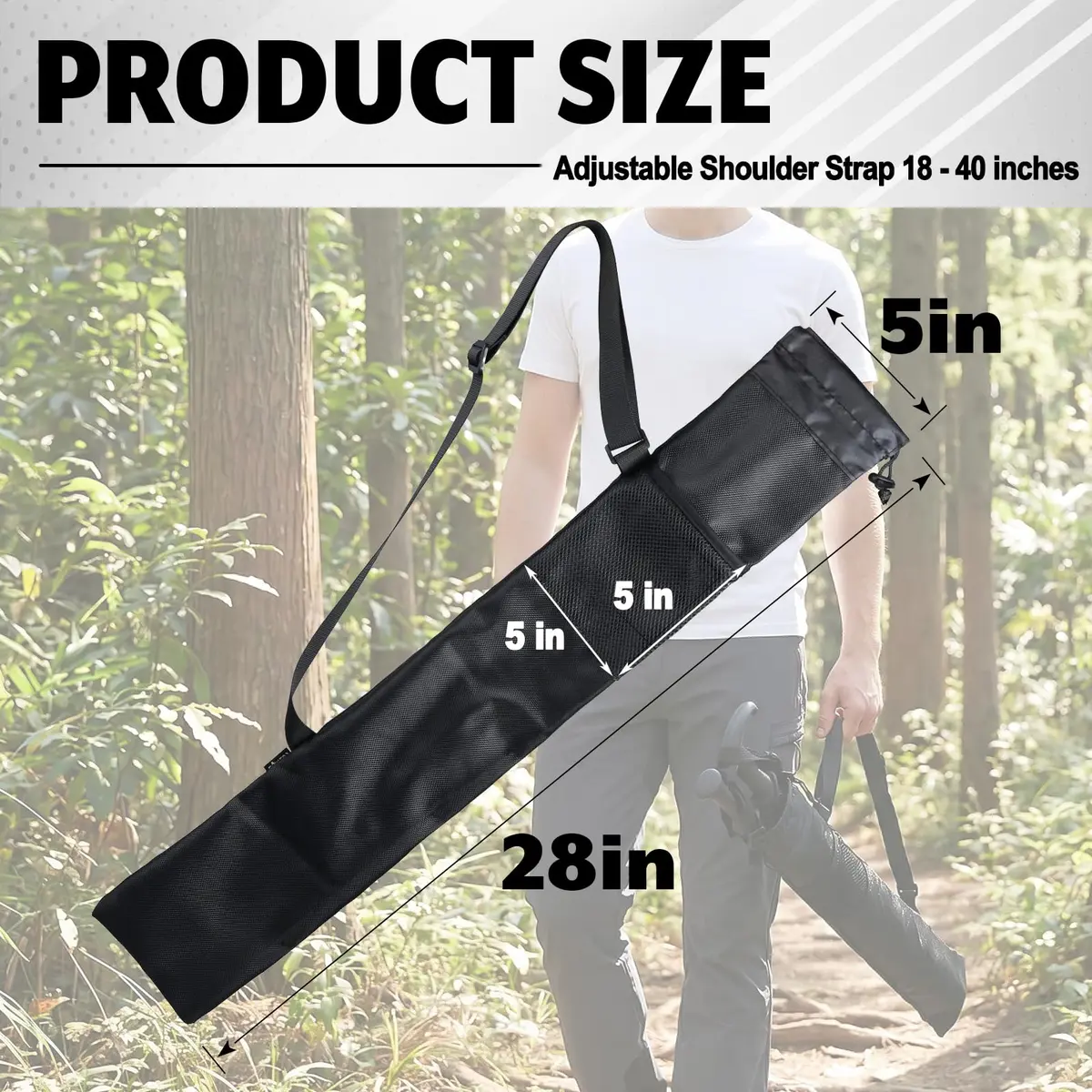Cosmos Trekking Poles Carry Bag 28x5 inches | Water-Resistant Storage for Hiking Poles - view 2