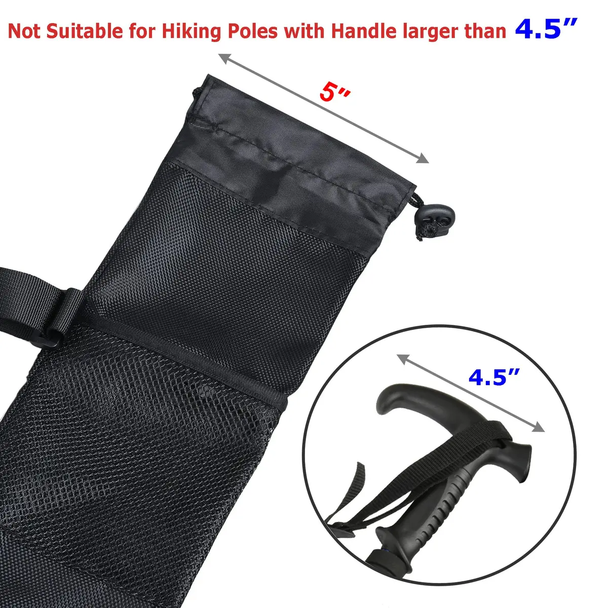 Cosmos Trekking Poles Carry Bag 28x5 inches | Water-Resistant Storage for Hiking Poles - view 3