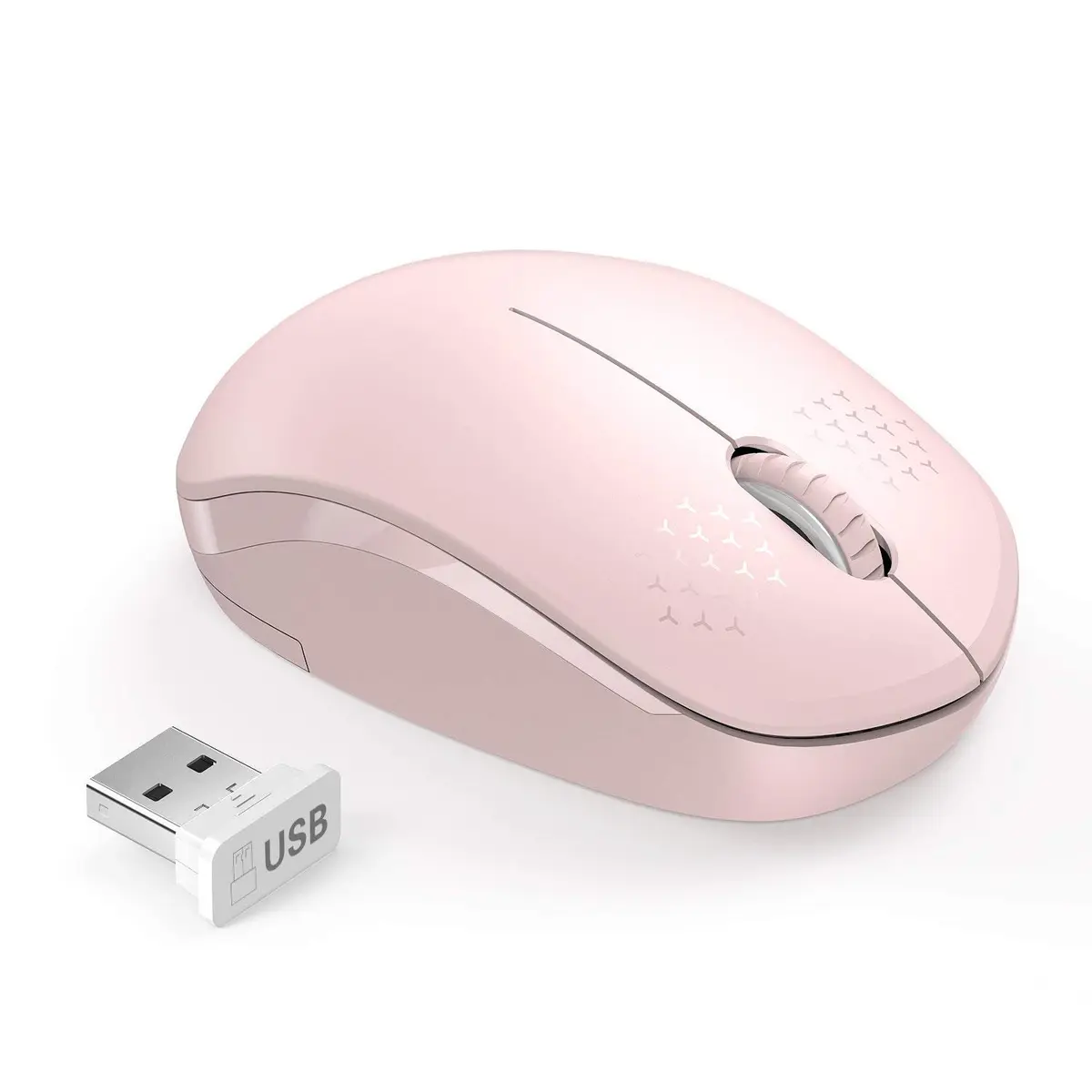 seenda Wireless Mouse for Laptop, 2.4G Noiseless Computer Mouse, Pink | Compact, Noiseless Clicks, Reliable 33ft Range - main product image