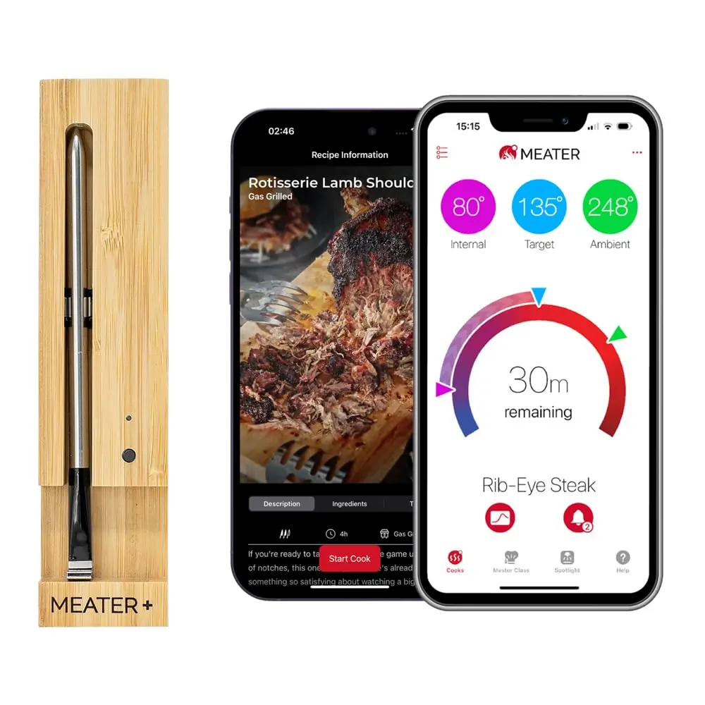 MEATER Plus Smart Meat Thermometer, Honey, Bluetooth, 165ft Range | Accurate Wireless Cooking Probe - main product image