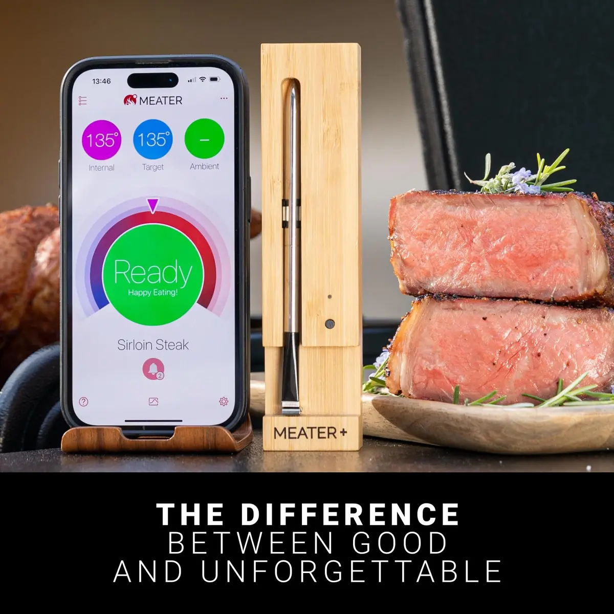 MEATER Plus Smart Meat Thermometer, Honey, Bluetooth, 165ft Range | Accurate Wireless Cooking Probe - view 7