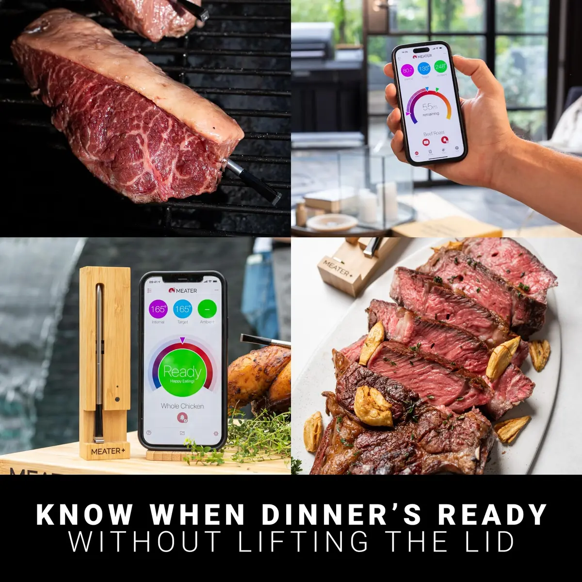 MEATER Plus Smart Meat Thermometer, Honey, Bluetooth, 165ft Range | Accurate Wireless Cooking Probe - view 4