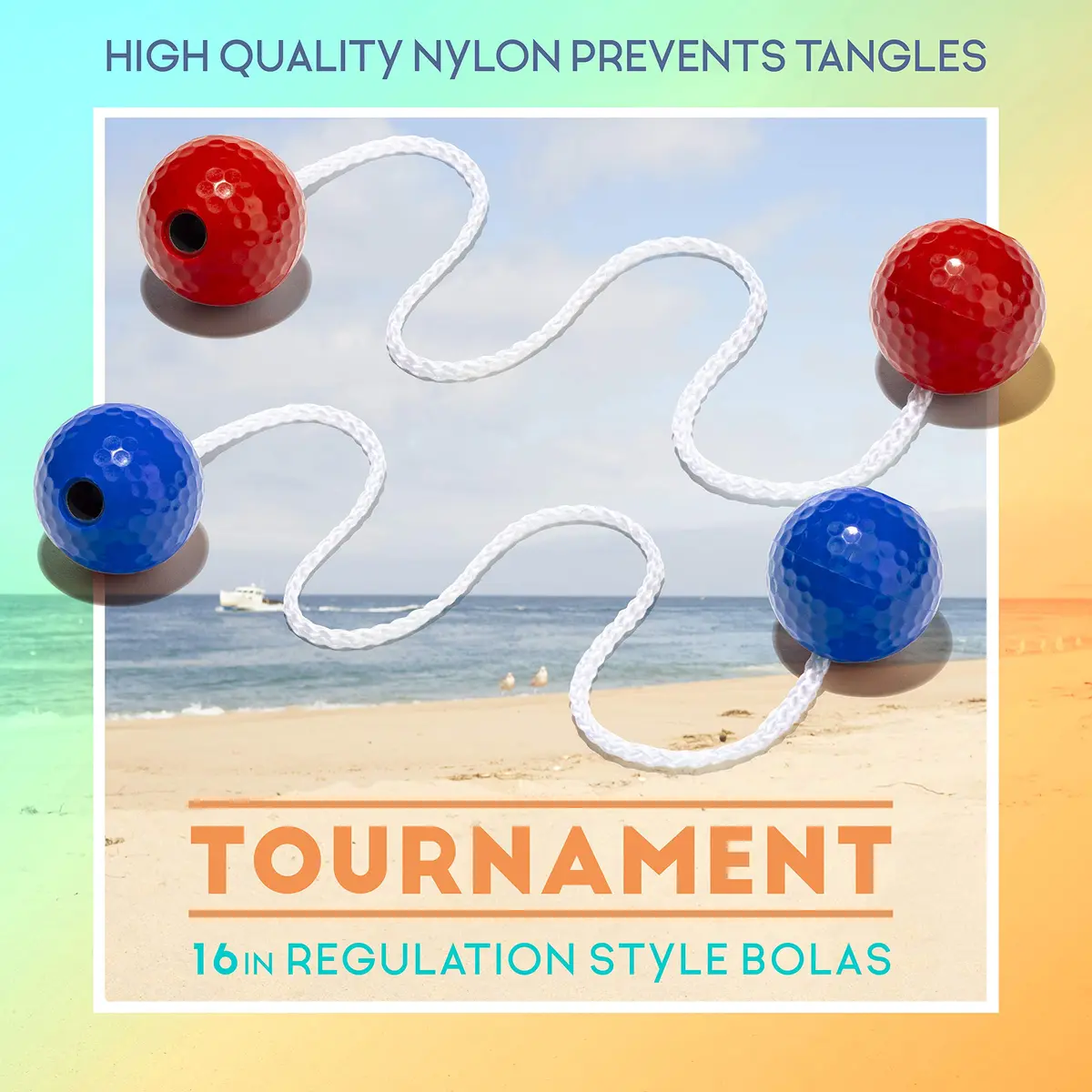 Franklin Sports Replacement Ladderball Bolas | 16 Inch Tournament Style Balls for Outdoor Games - view 4