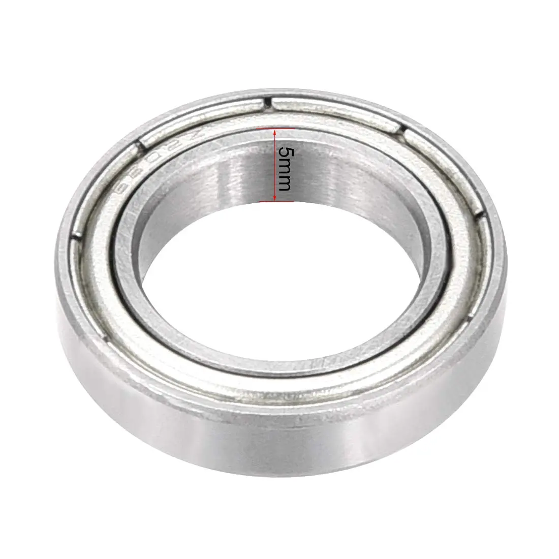 uxcell Deep Groove Ball Bearing 6802ZZ 15x24x5mm | Double Shield, Chromium Steel, ABEC1 - view 3
