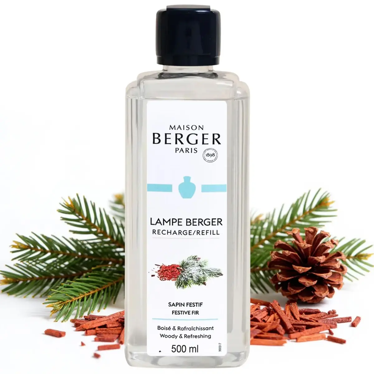 MAISON BERGER Festive Fir Fragrance Refill 500ml (16.9 Fl Oz) | Odor Neutralizing Home Fragrance - main product image