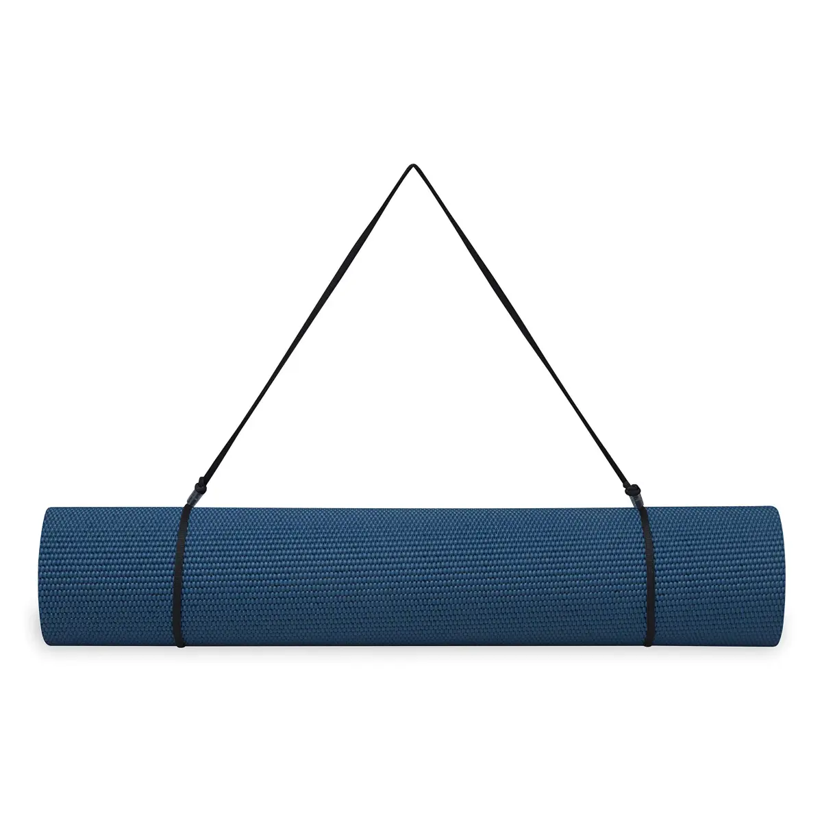 Gaiam Essentials Yoga Mat 6mm Navy | Non-Slip Texture & 1/4 Inch Cushioning with Carrying Sling - view 6