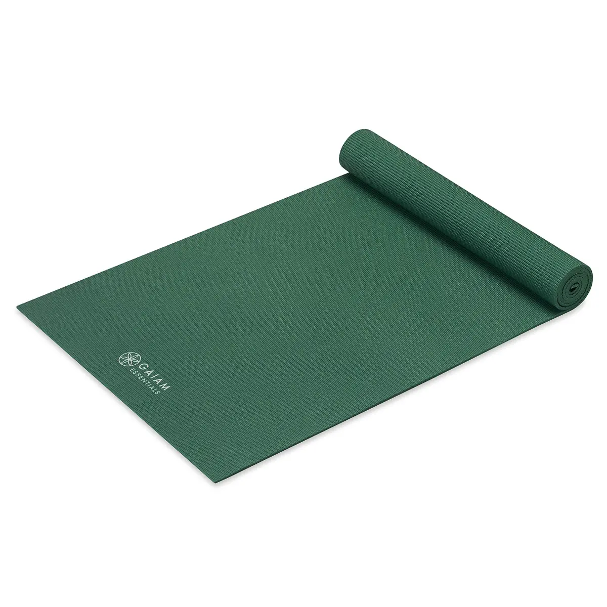 Gaiam Essentials Yoga Mat 6mm (24"x72") with Carrying Sling | Non-Slip Green Exercise Mat - view 7