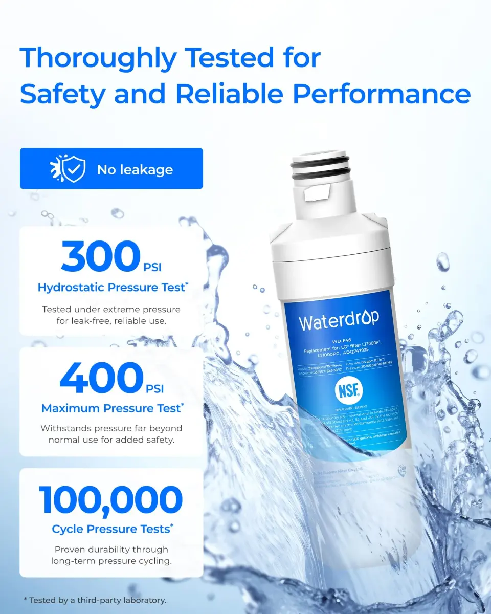 Waterdrop ADQ747935 Refrigerator Water Filter and Air Filter 3 Combo | NSF Certified for Purity - view 6