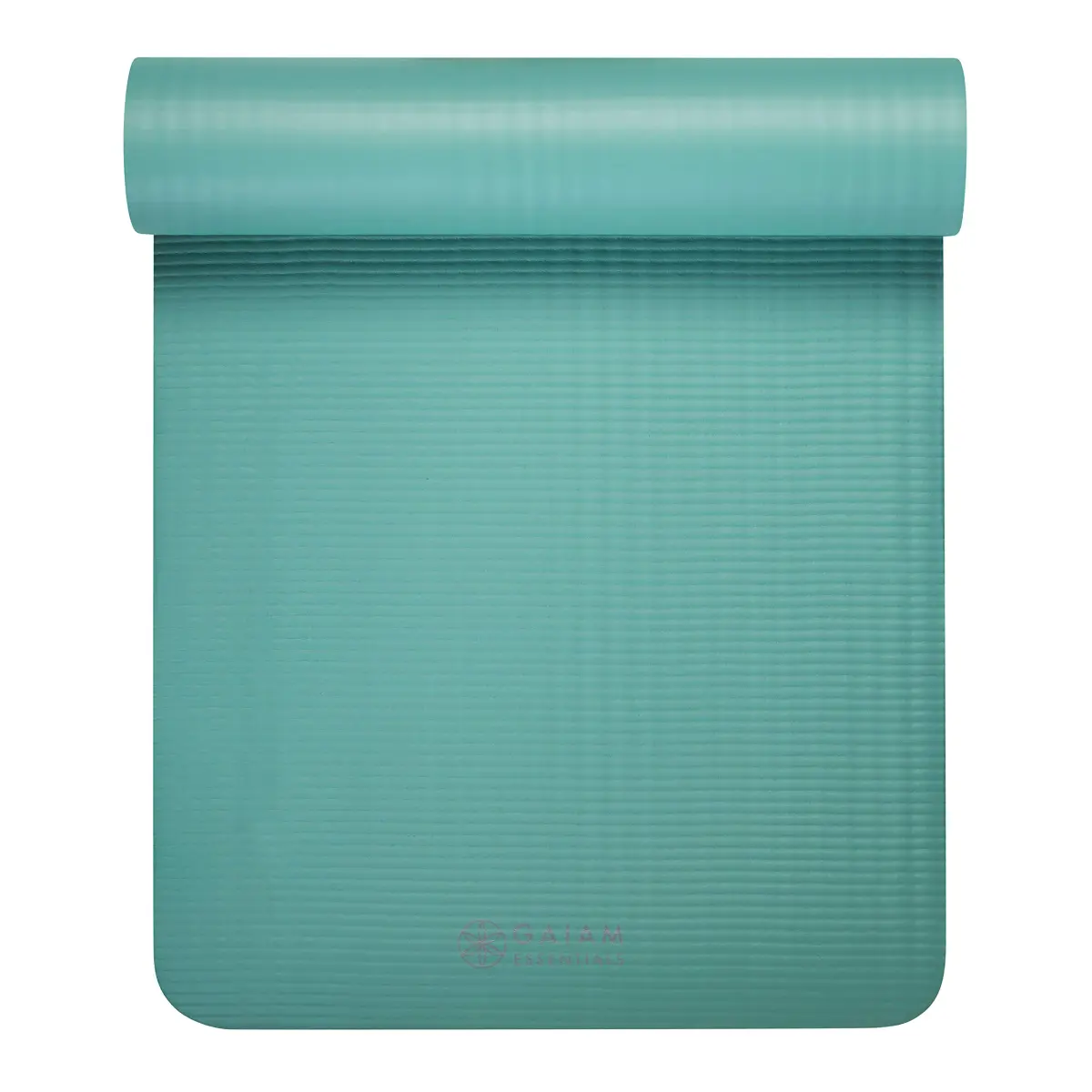 Gaiam Essentials Thick Yoga Mat with Easy-Cinch Strap (Teal, 10mm / 0.39 Inch) | Extra-Thick Cushioning for Joint Comfort - view 8