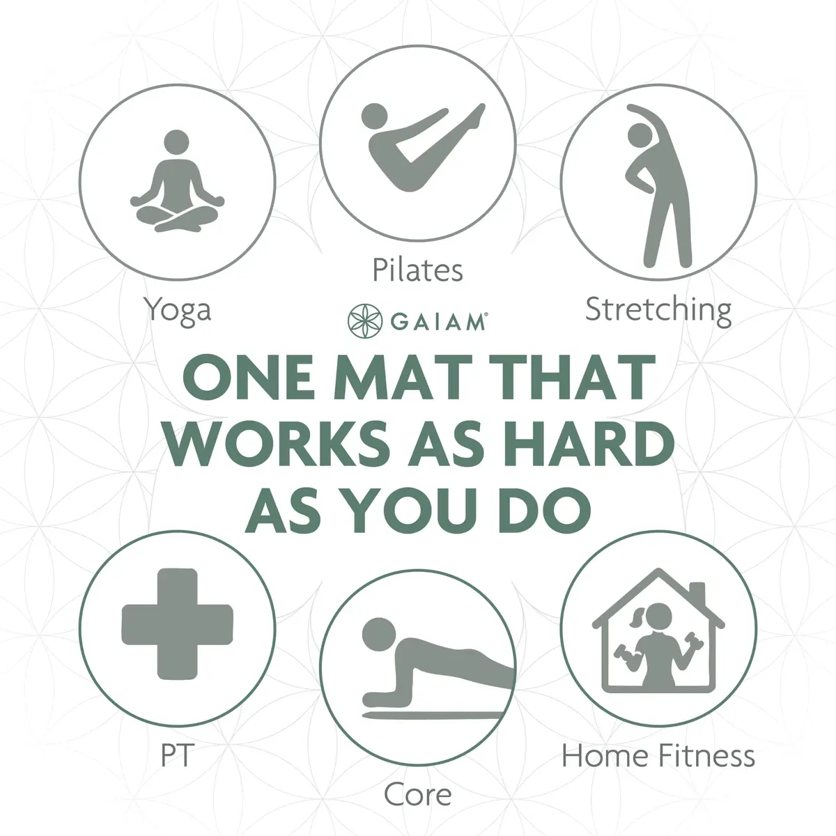 Gaiam Essentials Thick Yoga Mat with Easy-Cinch Strap (Black, 10mm / 0.4 Inch) - view 5