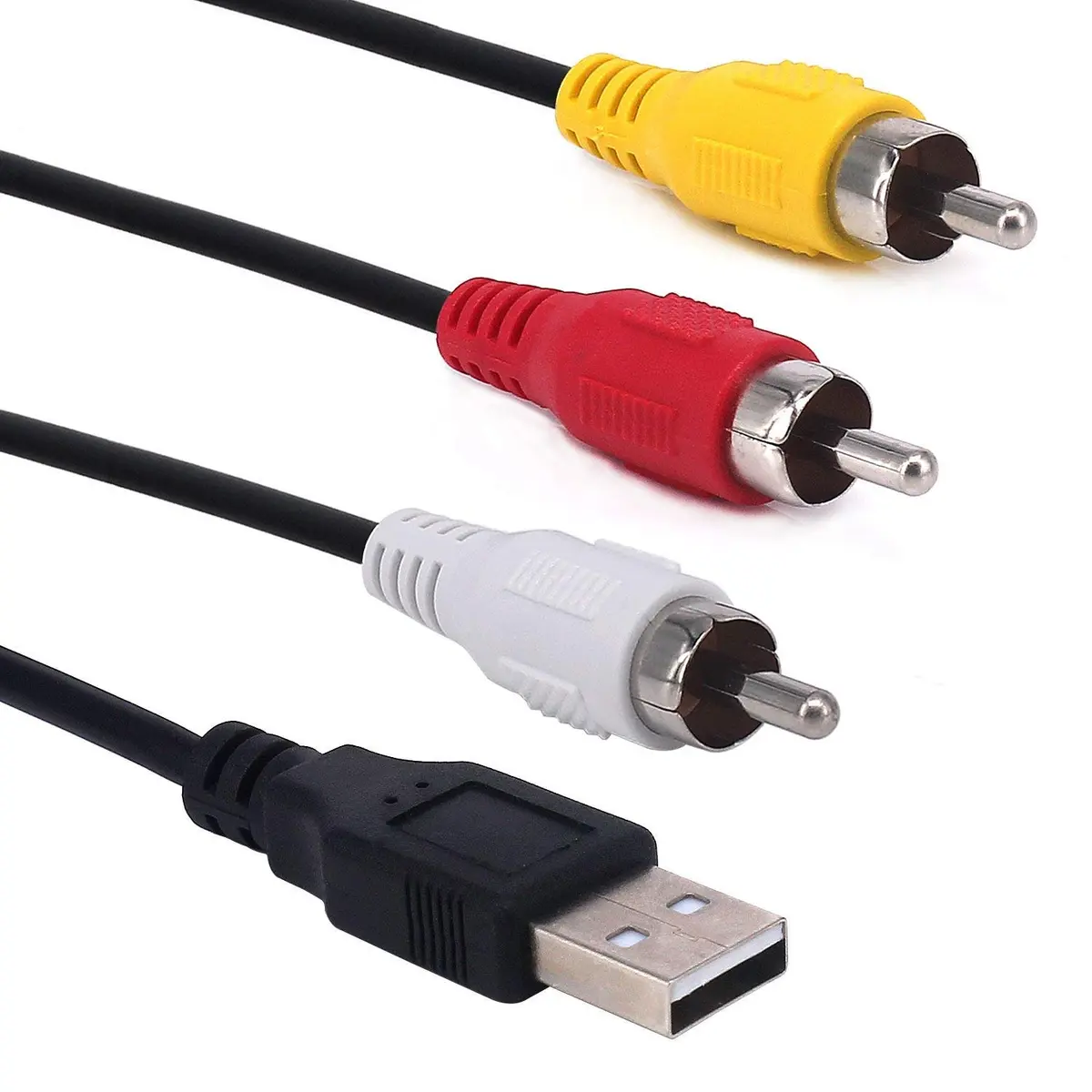 Halokny USB to 3RCA Cable 1.5m | AV Adapter for Audio Video Viewing - main product image