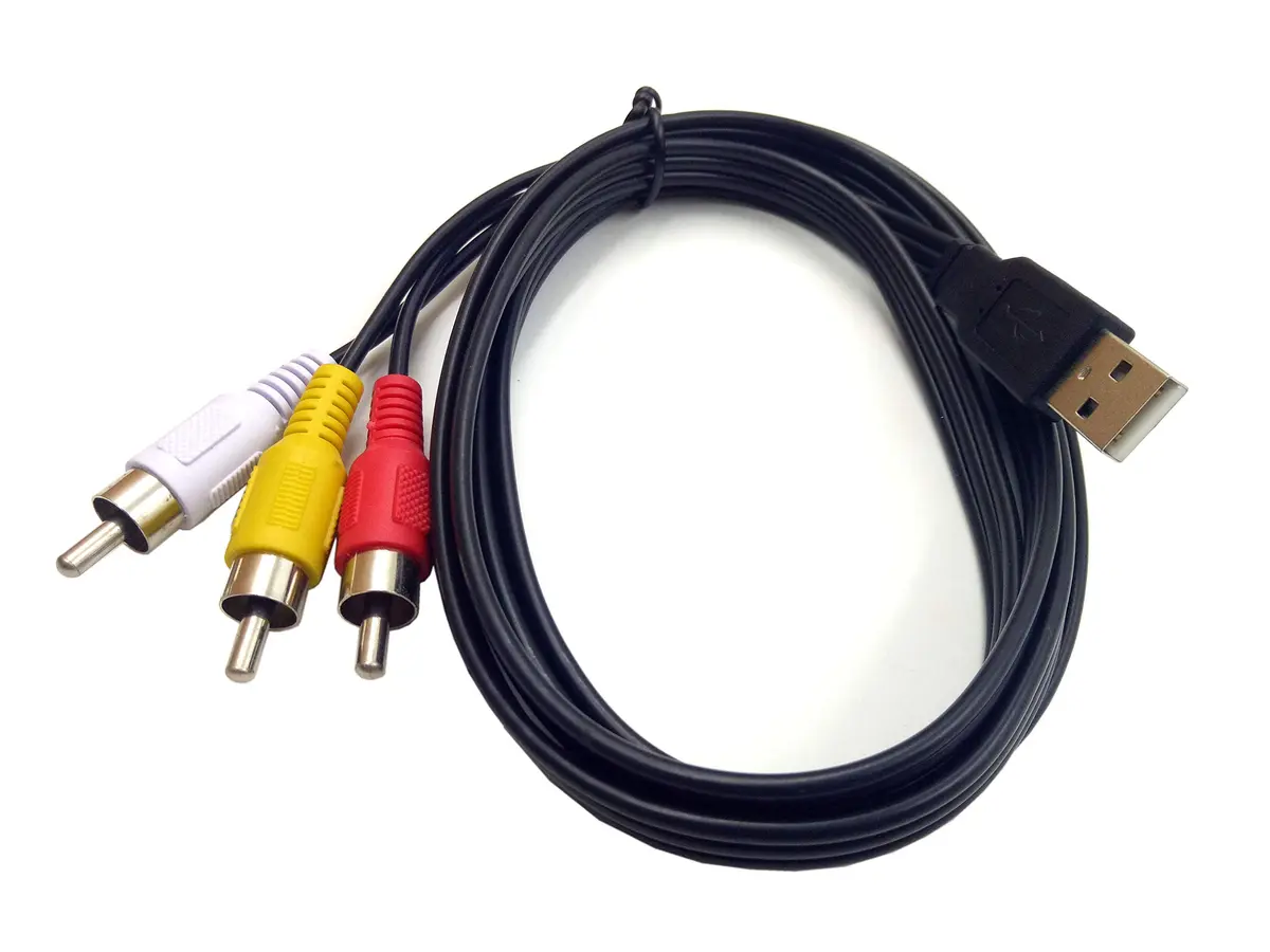 Halokny USB to 3RCA Cable 1.5m | AV Adapter for Audio Video Viewing - view 3