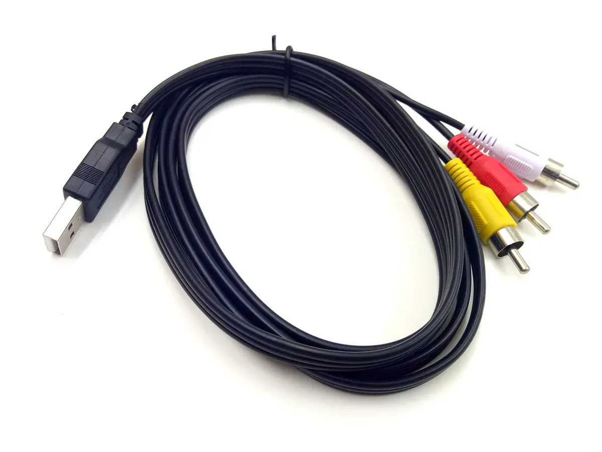 Halokny USB to 3RCA Cable 1.5m | AV Adapter for Audio Video Viewing - view 4