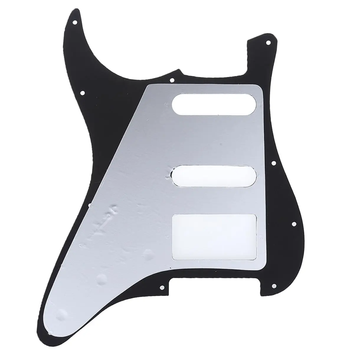 Musiclily Pro 11-Hole HSS Modern ST Guitar Pickguard 3Ply White | Fits American Stratocaster Guitars — 3Ply Black - view 3