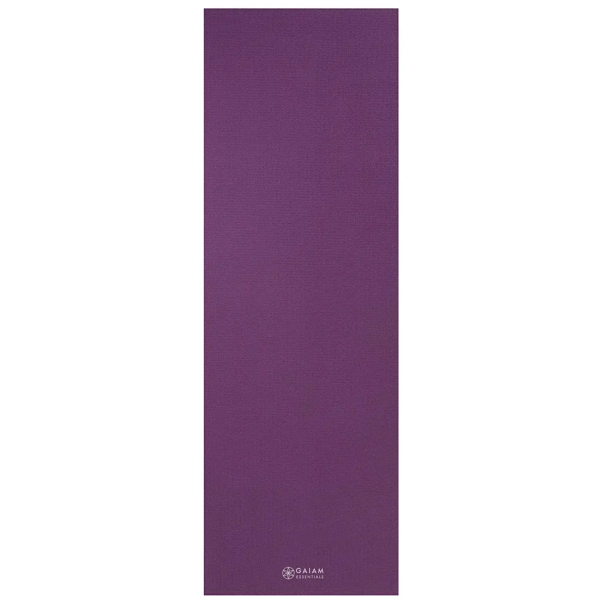Gaiam Essentials Yoga Mat 6mm (0.25 Inch) Thick with Carrying Sling, Purple | Non-Slip Textured Surface for Yoga & Pilates - view 9