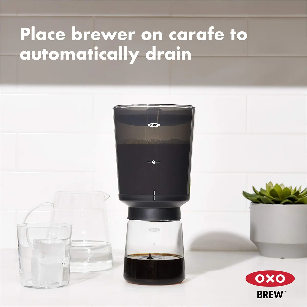 OXO Brew Compact Cold Brew Coffee Maker 24 oz | Small Space Solution for Cold Brew - view 2