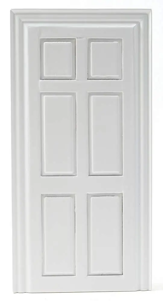 Classics by Handley Dollhouse Miniature 6-Panel White False Door | 1:12 Scale, Solid Wood, Collectible - main product image