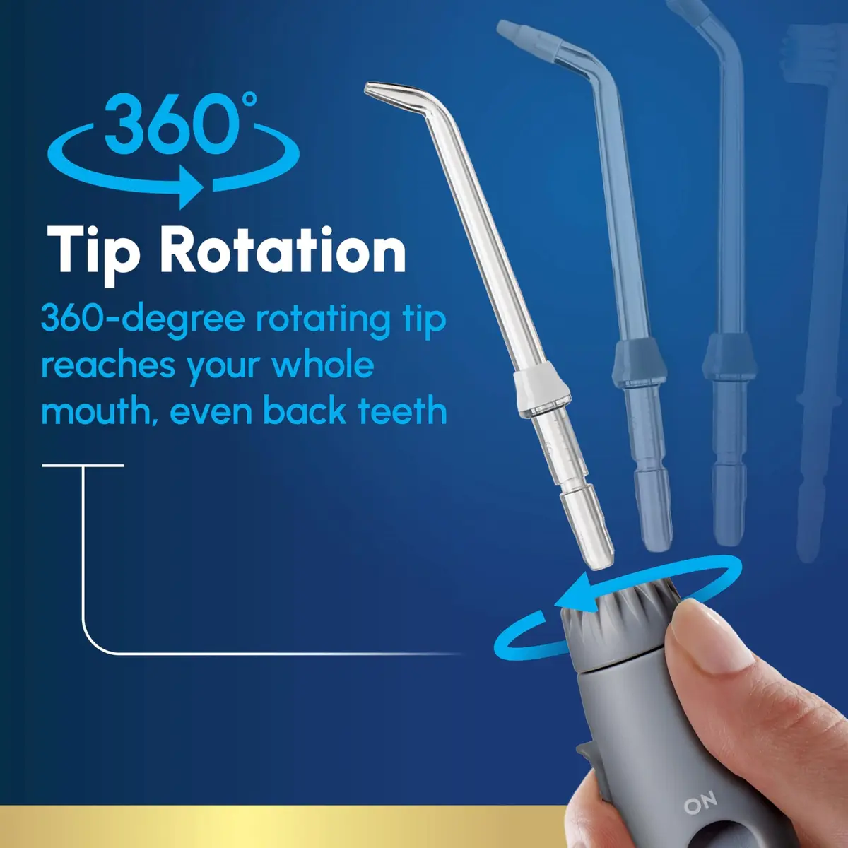 Waterpik Aquarius Countertop Water Flosser WP-667 Gray | 10 Settings, 7 Tips, ADA Accepted - view 6