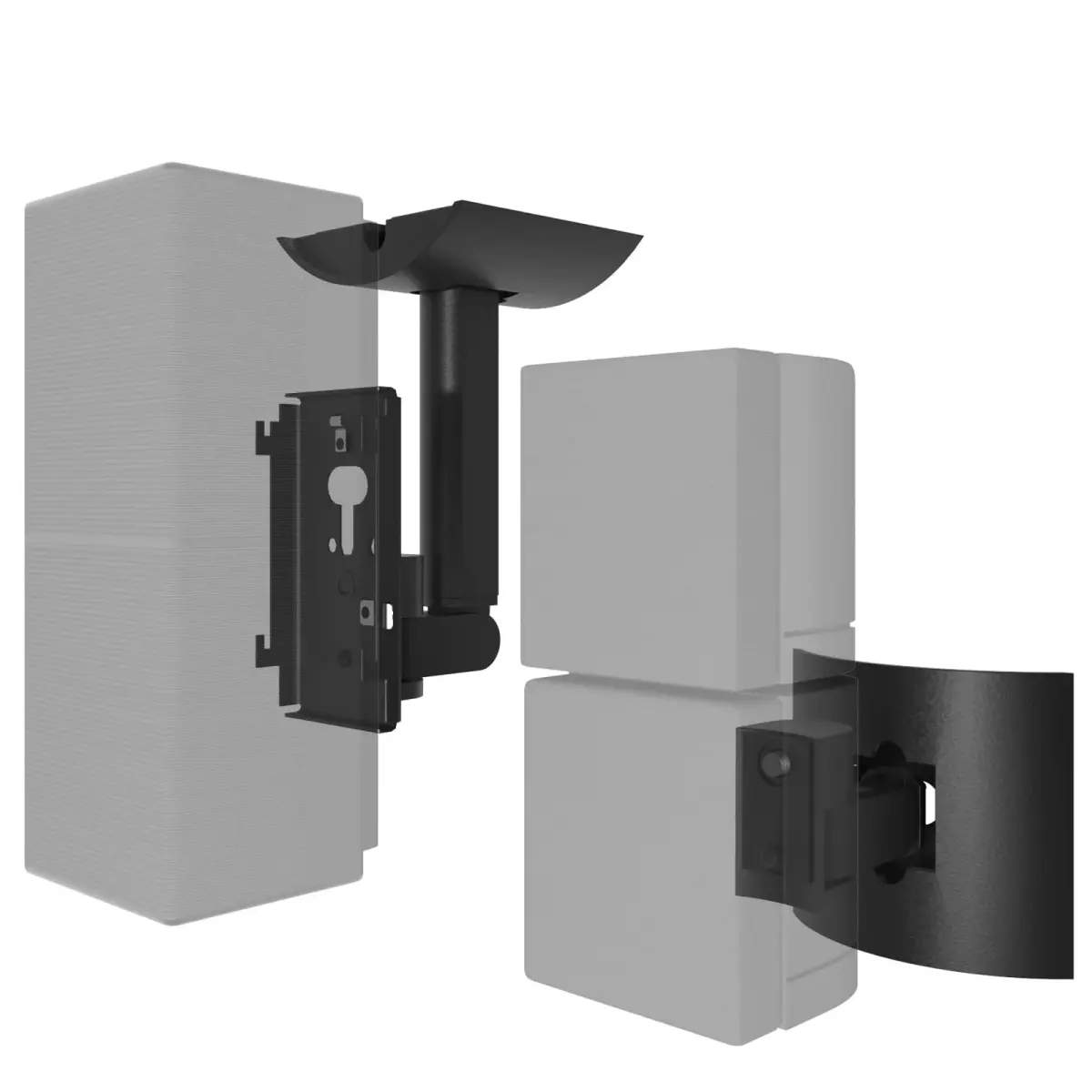 Dinghosen Black Wall Mount Bracket for Bose UB-20 Speakers | 0.29 kg (0.64 lb) Metal Mount - main product image