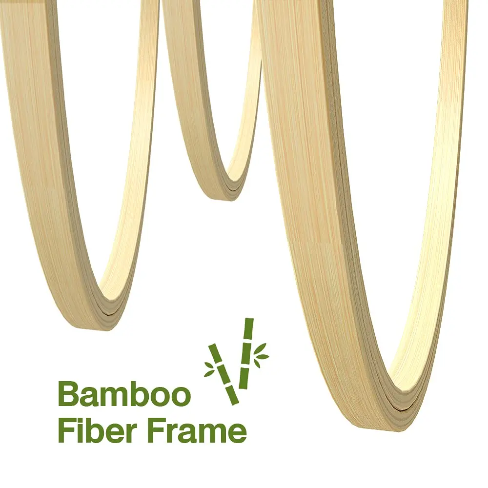 Caydo 6-Piece Embroidery Hoop Set, 4-10 inch (10-26cm) | Natural Bamboo Cross Stitch Rings - view 3