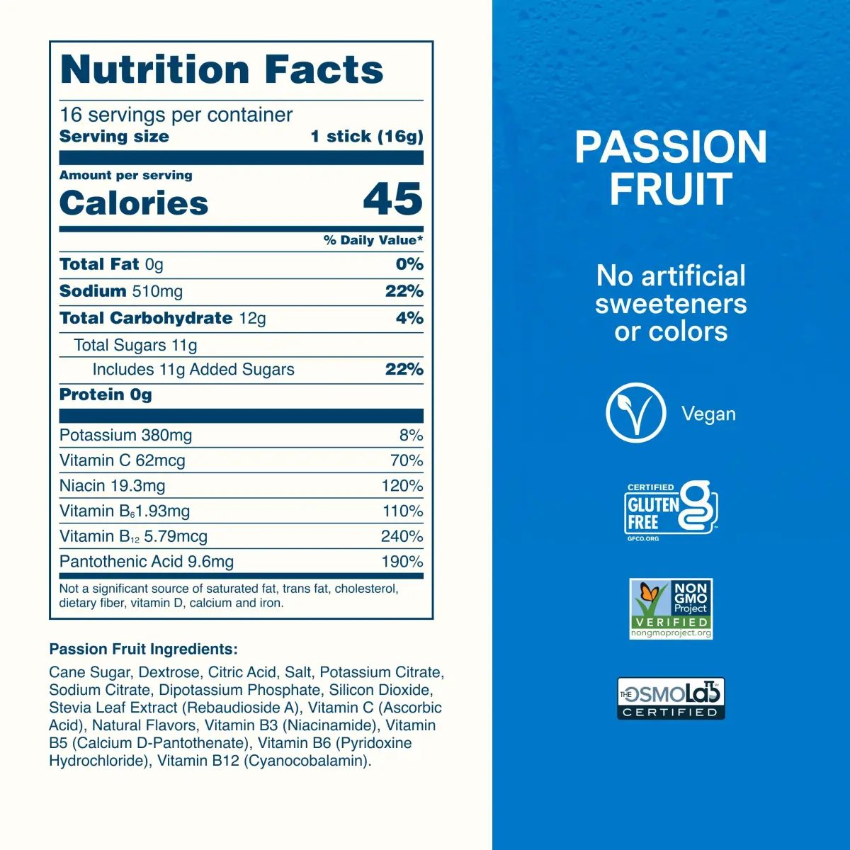 Liquid I.V. Hydration Multiplier Electrolyte Drink Mix, Passion Fruit, 16 Count (9.03 oz / 256 g) | Clinically Tested Hydration - view 7