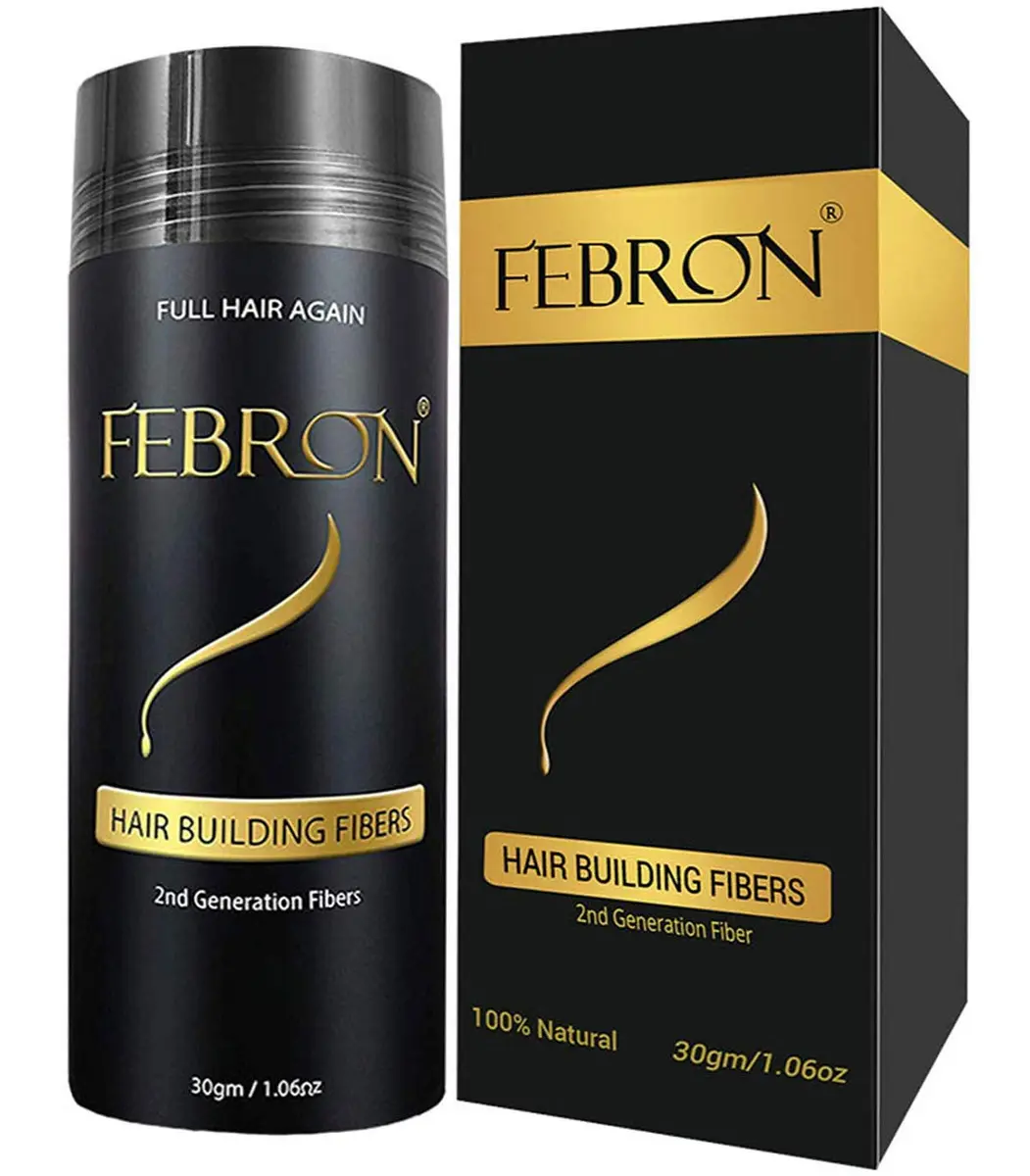 FEBRON Hair Fibers For Thinning Hair Medium Brown 30g | Natural, Undetectable & Lasts All Day - main product image