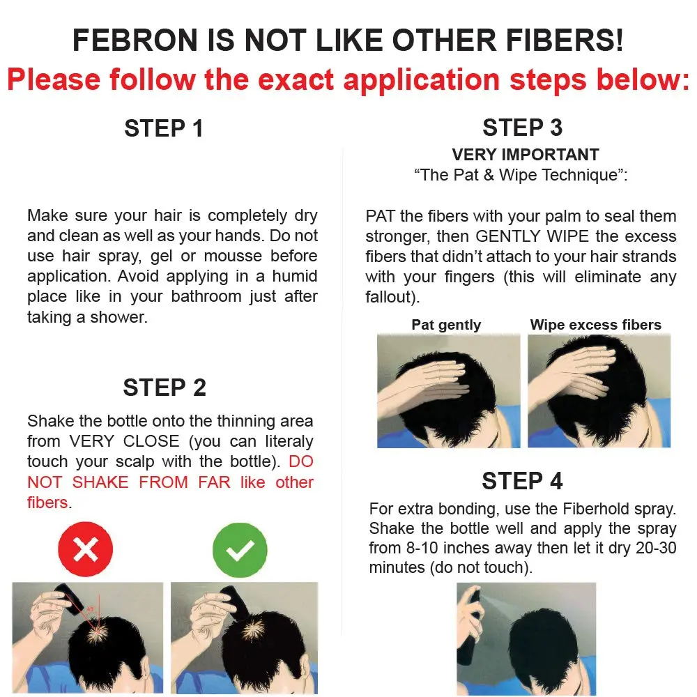 FEBRON Hair Fibers For Thinning Hair Medium Brown 30g | Natural, Undetectable & Lasts All Day - view 10