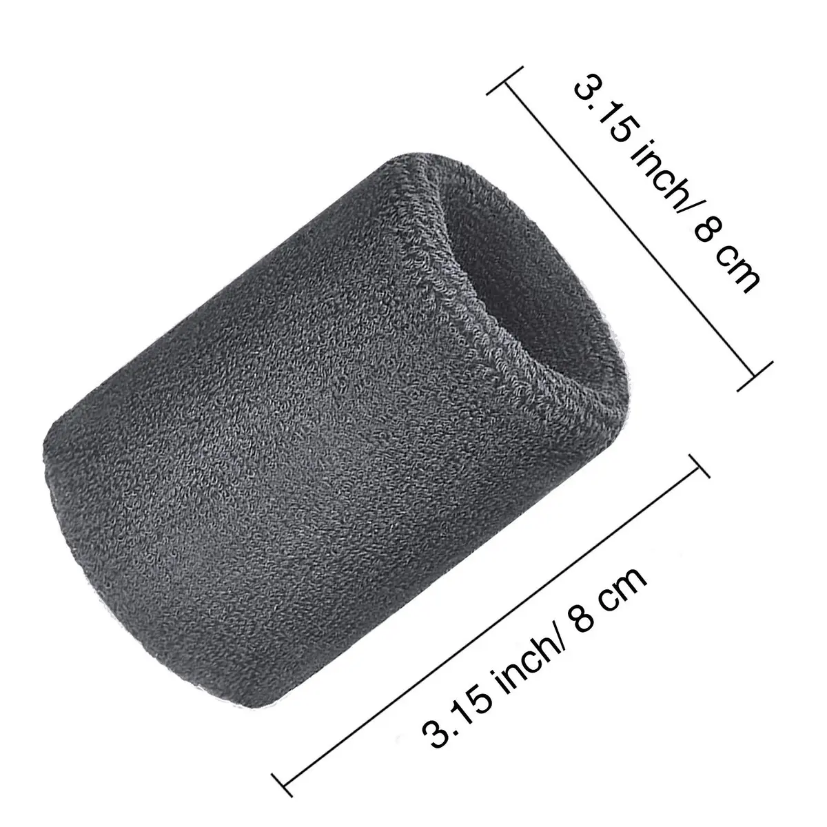Bememo 12 Pcs Sweatbands Wrist Bands, neon 80s 90s, 3.15 Inch, Gray | Absorbent, Elastic, Durable for Sports & Fitness - view 3