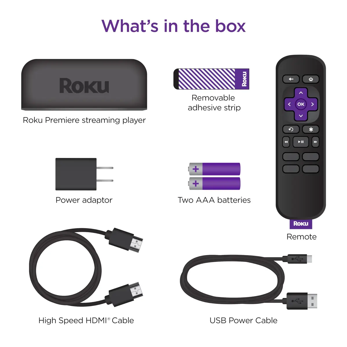 Roku Premiere Streaming Media Player 4K HDR | Simple Remote & Premium HDMI Cable - view 5