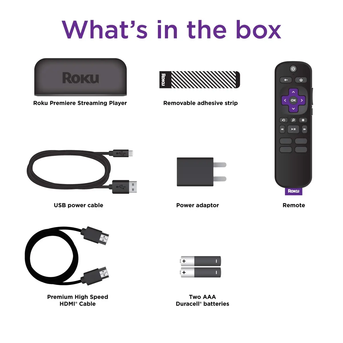 Roku Premiere Streaming Media Player 4K HDR | Simple Remote & Premium HDMI Cable - view 7