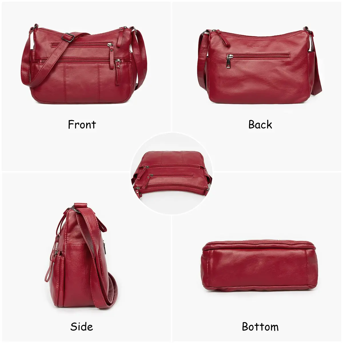 VOLGANIK ROCK Women's PU Leather Shoulder Bag 29.97 cm (11.8") | Soft & Lightweight Crossbody Purse - view 5